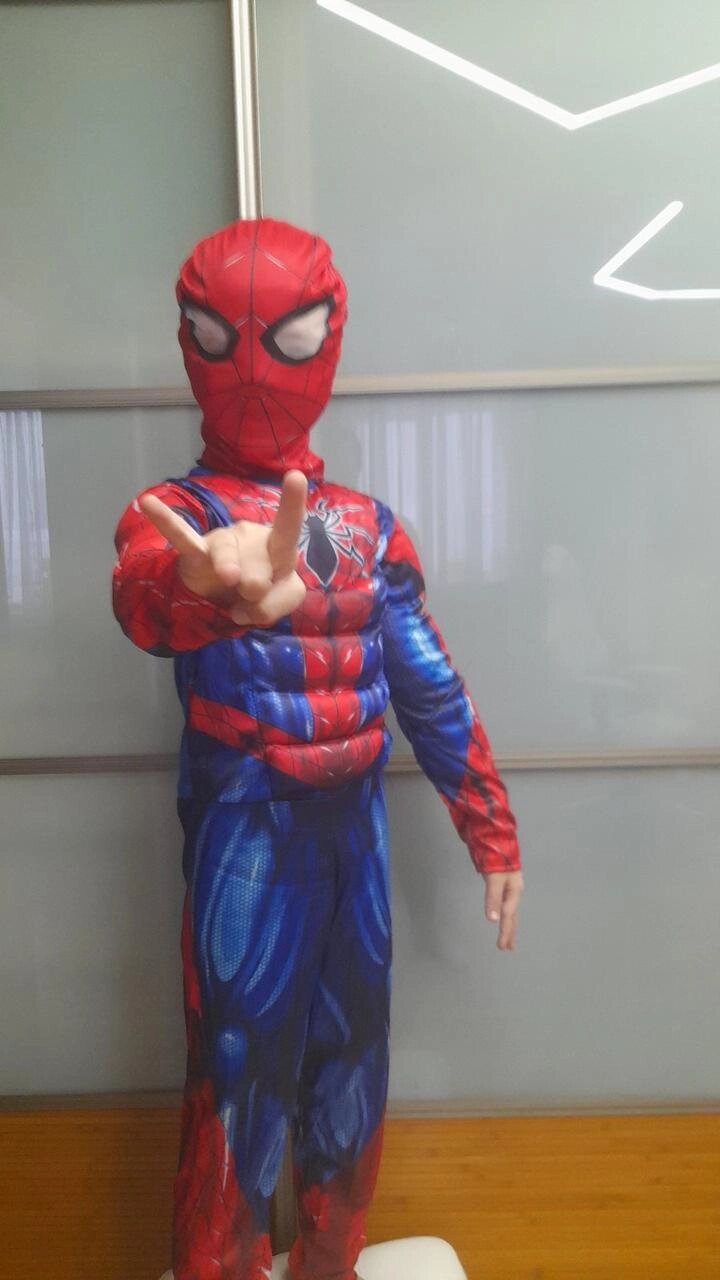Детский костюм человек паук  ( spiderman ) с мускулами от компании Интернет магазин детских игрушек Ny-pogodi. by - фото 1