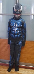Детский костюм Веном Venom Avengers Muscle (с мышцами) карнавальный (размеры 110-152), для мальчика