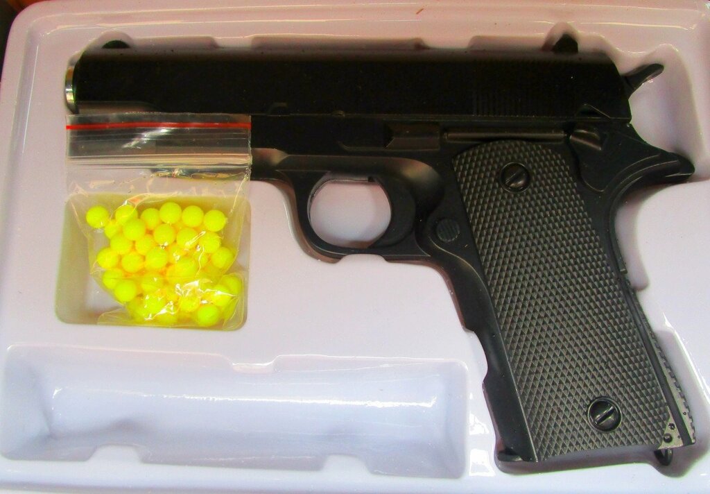 Детский металлический воздушный пистолет на пульках 6мм V2 от компании Интернет магазин детских игрушек Ny-pogodi. by - фото 1