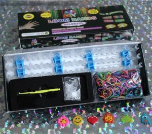 Детский набор Rainbow Loom резинки для плетения браслетов из резинок