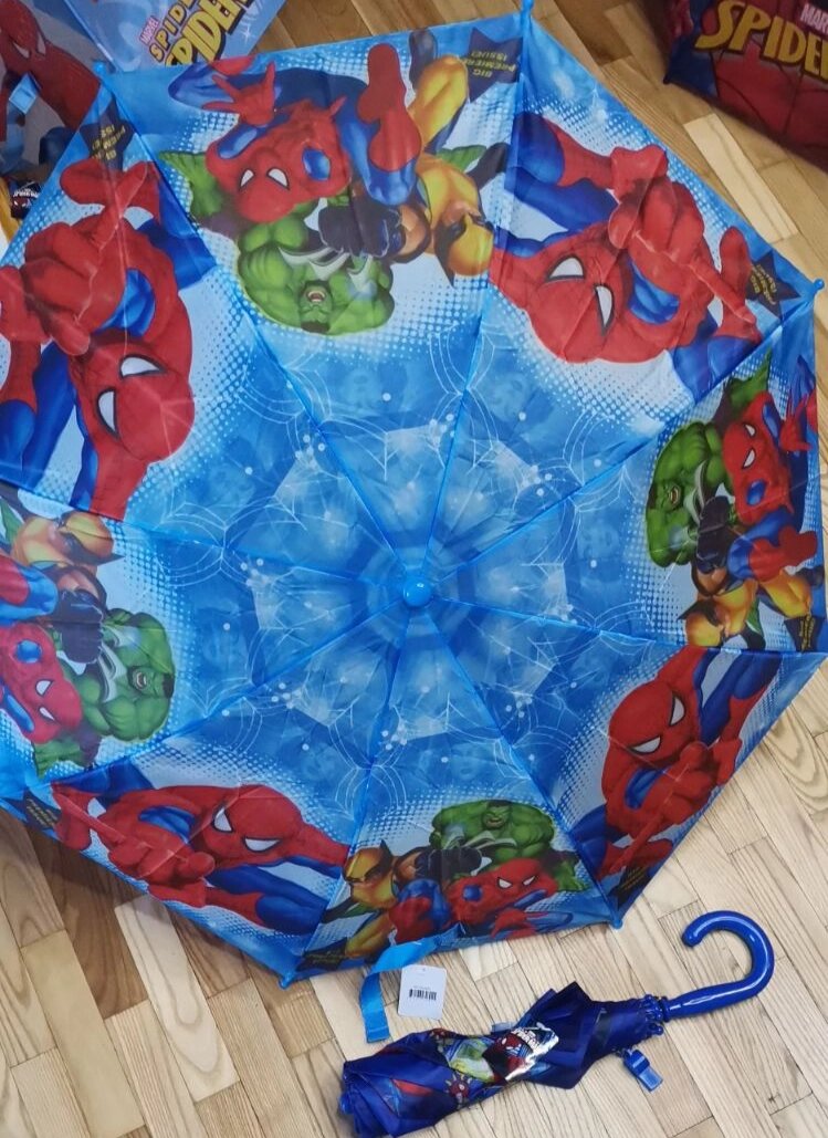 Детский складной зонт  Spider-Man "человек паук " и мстители со свистком от компании Интернет магазин детских игрушек Ny-pogodi. by - фото 1