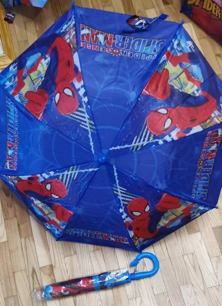 Детский складной зонт  Spider-Man "человек паук " со свистком от компании Интернет магазин детских игрушек Ny-pogodi. by - фото 1