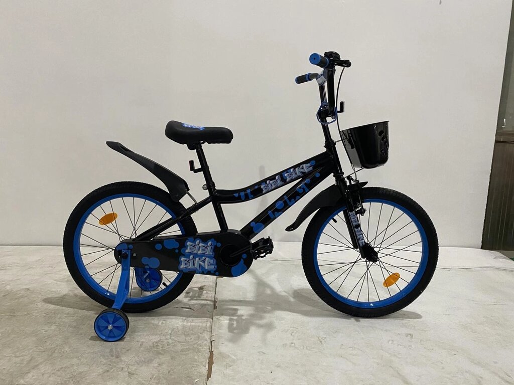 Детский велосипед Bibibike 20" M20-1B для мальчиков корзина, звонок, с передним ручным тормозом от компании Интернет магазин детских игрушек Ny-pogodi. by - фото 1