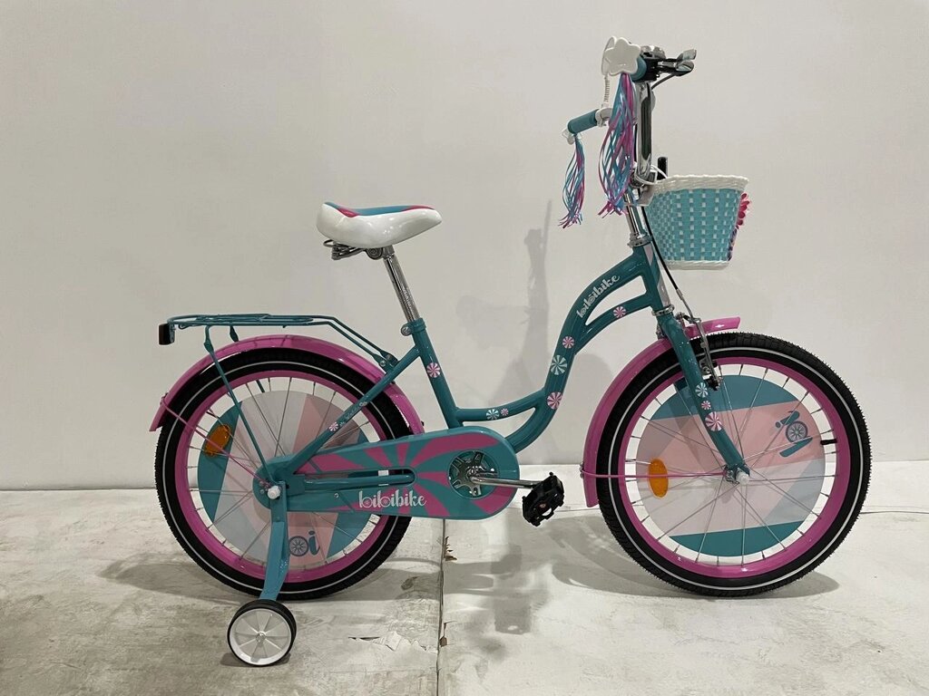 Детский велосипед Bibibike 20", для девочек, корзина, звонок, зеркало, багажник D20-1M от компании Интернет магазин детских игрушек Ny-pogodi. by - фото 1