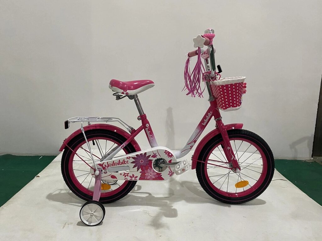 Детский велосипед для девочки Bibibike 20", корзина, звонок, багажник от компании Интернет магазин детских игрушек Ny-pogodi. by - фото 1