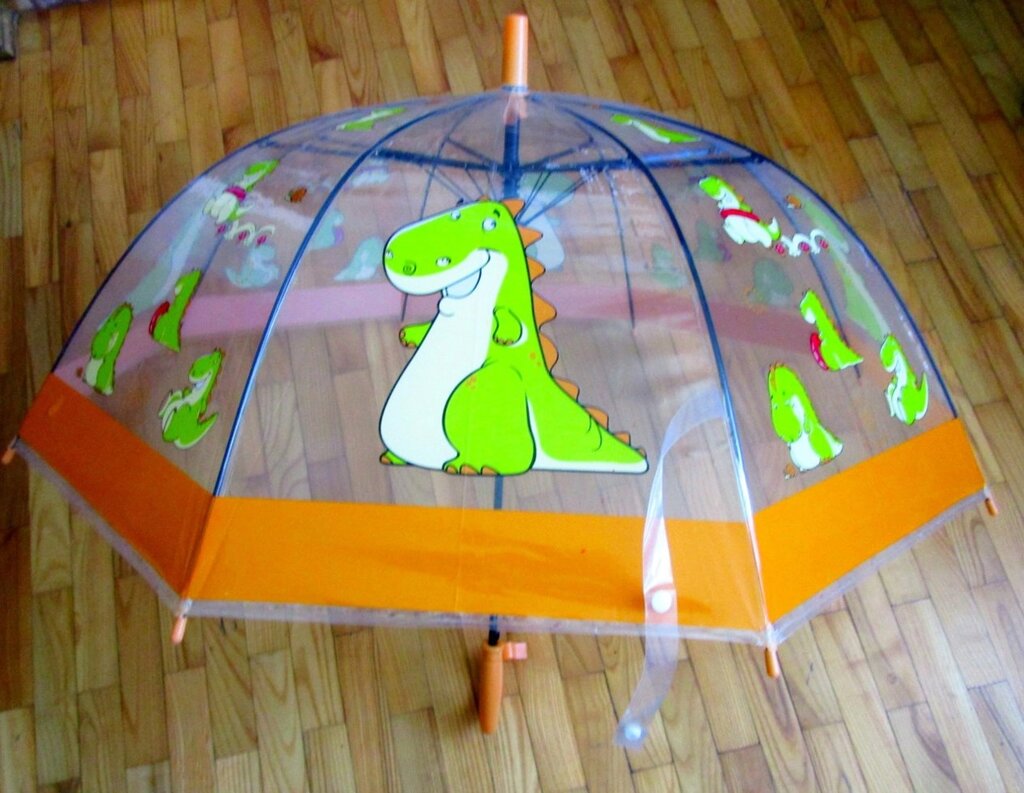 Детский зонт купол прозрачный "дракончик" от компании Интернет магазин детских игрушек Ny-pogodi. by - фото 1