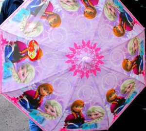 Детский зонт-трость полуавтомат анна и эльза