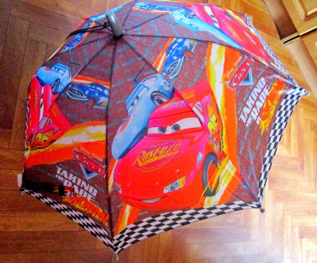 Детский зонт-трость полуавтомат"маквин "тачки" со свистком от компании Интернет магазин детских игрушек Ny-pogodi. by - фото 1