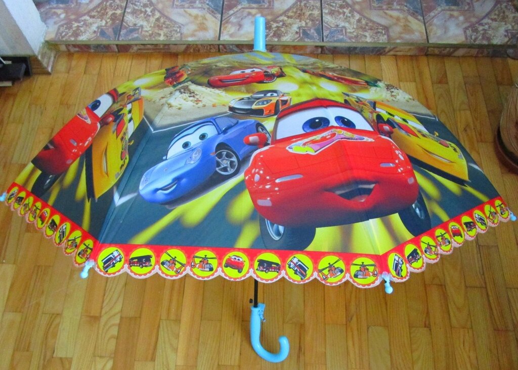 Детский зонт-трость полуавтомат"тачки" от компании Интернет магазин детских игрушек Ny-pogodi. by - фото 1