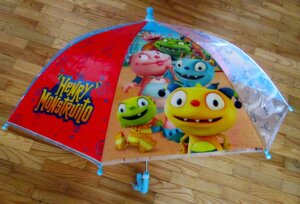 Детский зонт-трость прозрачный "Bonsticks Бонстики монстрики"