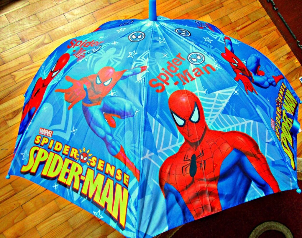 Детский зонт трость  Spider-Man "человек паук " со свистком от компании Интернет магазин детских игрушек Ny-pogodi. by - фото 1
