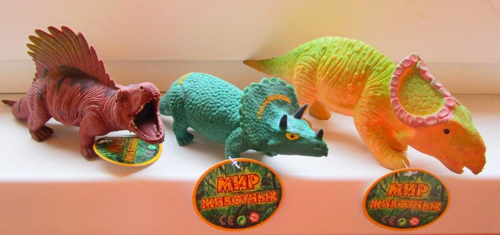 Динозавры резиновые набивные тянучие (в ассортименте) разных размеров и цен от компании Интернет магазин детских игрушек Ny-pogodi. by - фото 1