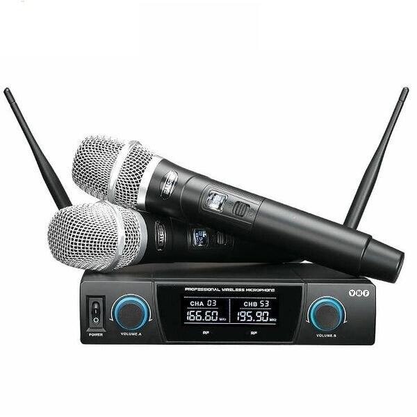 EALSEM ES-888 - вокальная радиосистема с двумя беспроводными микрофонами, UHF от компании Интернет магазин детских игрушек Ny-pogodi. by - фото 1