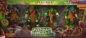 Фигурки черепашки ниндзя ninja turtles +свет 15 см с оружием