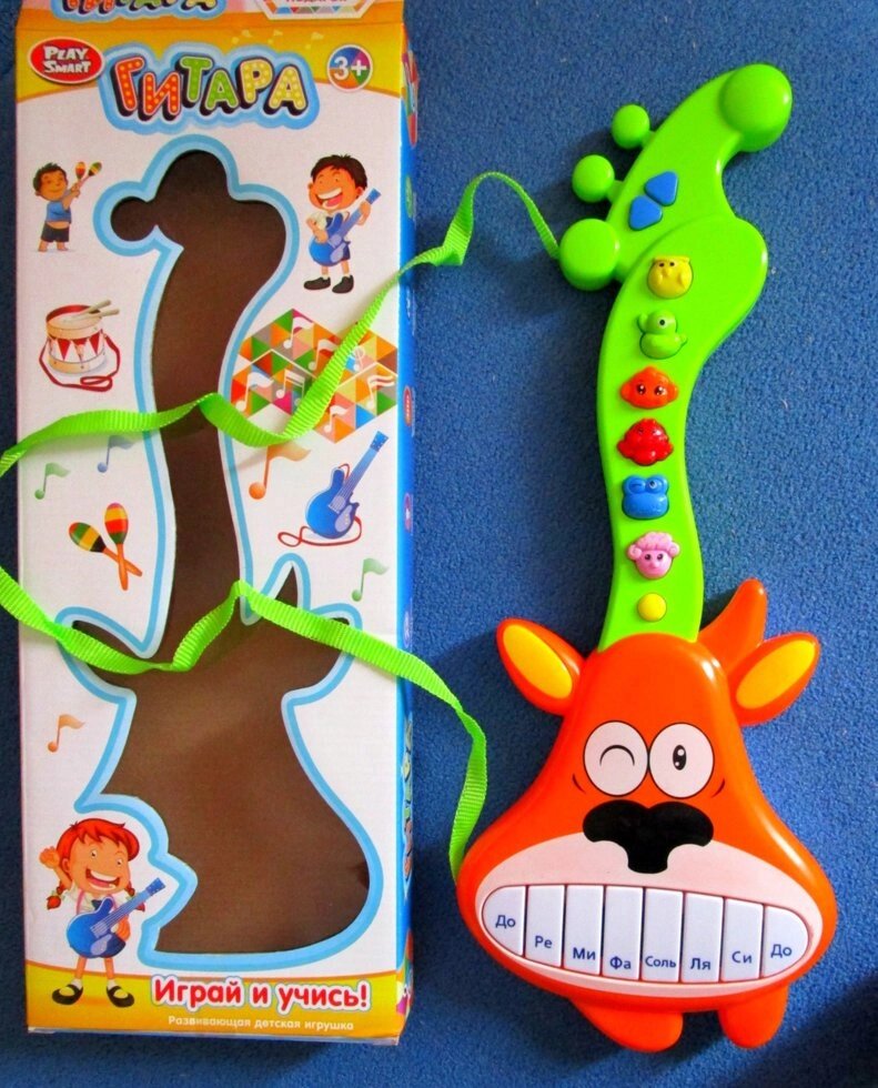 Гитара детская игрушечная- Play Smart BOX 42*16*4см арт. 7303C от компании Интернет магазин детских игрушек Ny-pogodi. by - фото 1