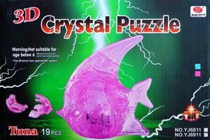 Головоломка 3D Crystal Puzzle "Рыбка"свет), 19 д.
