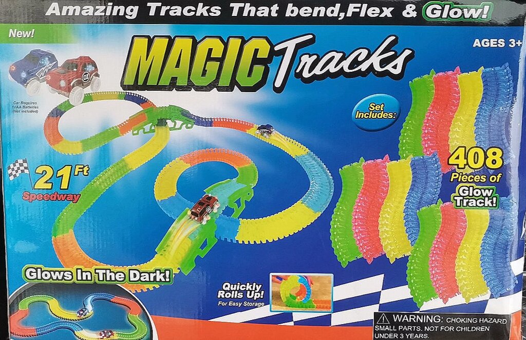 Гоночная трасс Мэждик трек DIY track Magic tracks 408 дет, 2 машинки 669-5 от компании Интернет магазин детских игрушек Ny-pogodi. by - фото 1