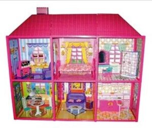 Игровой домик (108*93*37) 6983 My Lovely Villa для кукол типа Барби, 6 комнат
