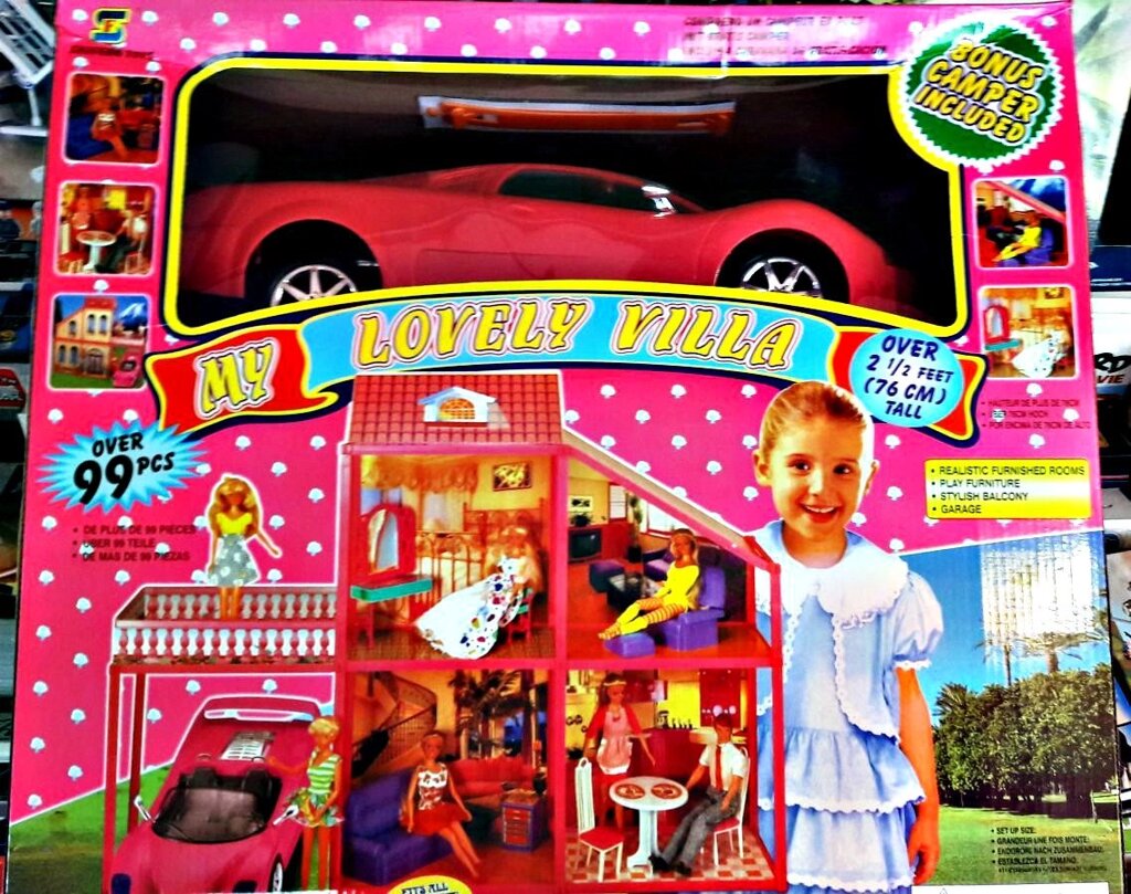 Игровой домик для кукол типа Барби My Lovely Villa с машинкой  6981 от компании Интернет магазин детских игрушек Ny-pogodi. by - фото 1