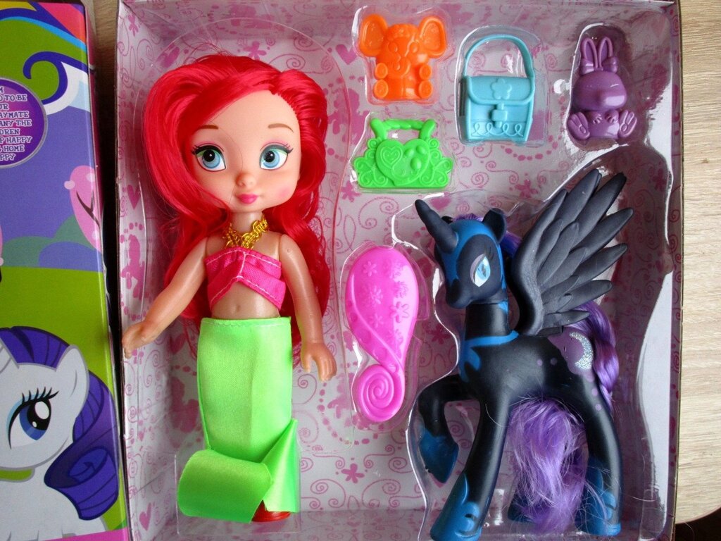 Игровой набор аналог  My Little Pony кукла и пони единорог принцесса Луна 200 от компании Интернет магазин детских игрушек Ny-pogodi. by - фото 1