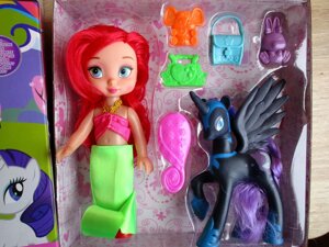 Игровой набор аналог My Little Pony кукла и пони единорог принцесса Луна 200