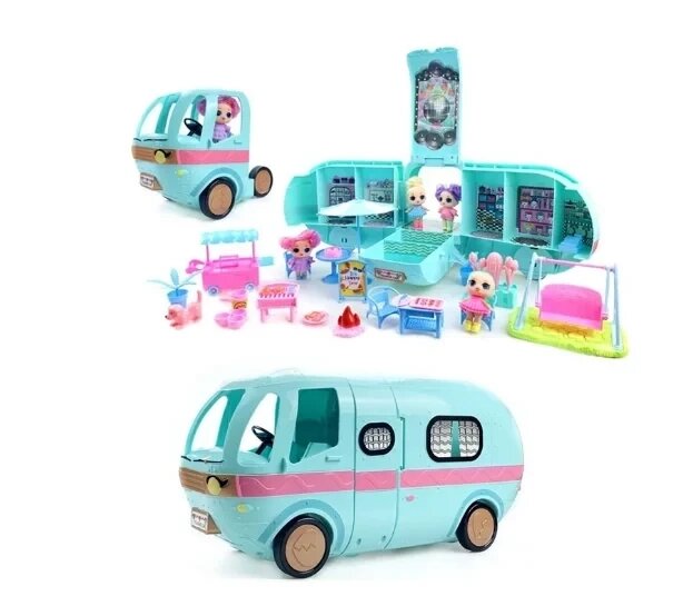 Игровой набор большой Автобус ЛОЛ (LOL)  GLAMPER Кемпинг с куклами и 20+ сюрпризами, аналог, BS002 от компании Интернет магазин детских игрушек Ny-pogodi. by - фото 1