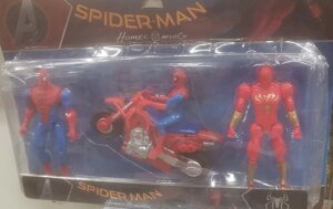 Игровой набор "Человек Паук" Spider man на мотоцикле и железный челок iron man