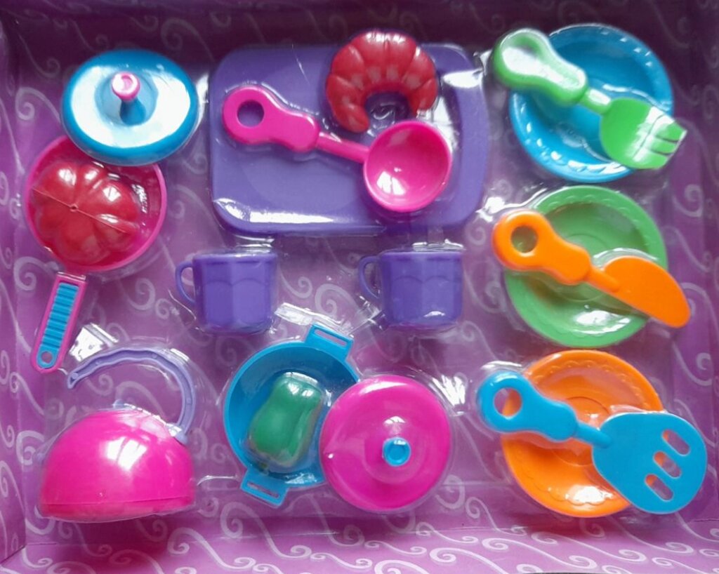 Игровой набор детская игрушечная посудка посуда 18 предметов 212-H от компании Интернет магазин детских игрушек Ny-pogodi. by - фото 1