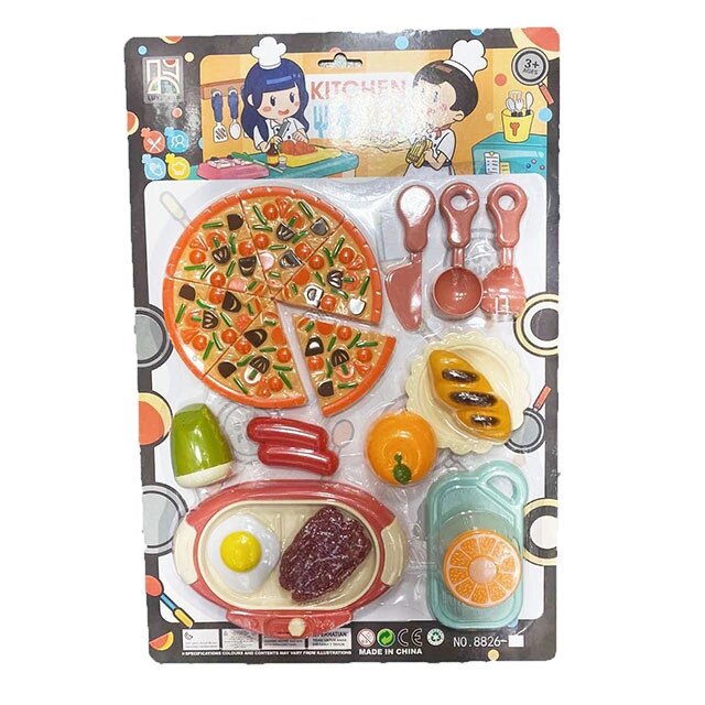 Игровой набор продуктов с Пиццей для резки 8826 от компании Интернет магазин детских игрушек Ny-pogodi. by - фото 1