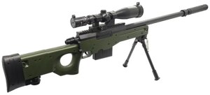 Игрушечная снайперская винтовка М-24GL СВД пневматическая с оптическим прицелом приближает, 109 см в коробке