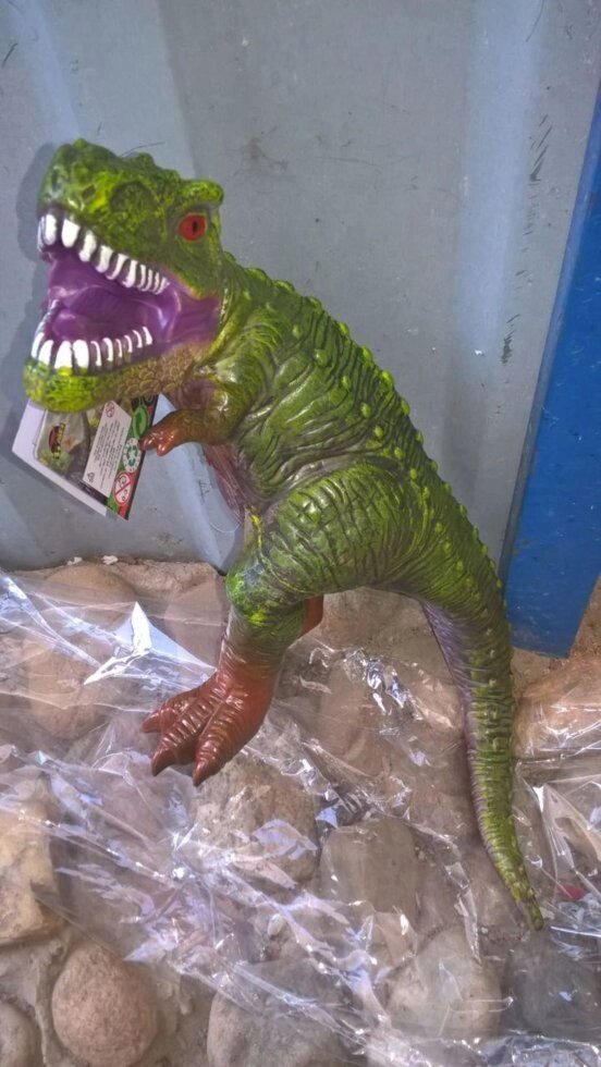 Игрушечный  резиновый динозавр Тирекс Tirex  Dinosaur (звуковые эффекты) от компании Интернет магазин детских игрушек Ny-pogodi. by - фото 1