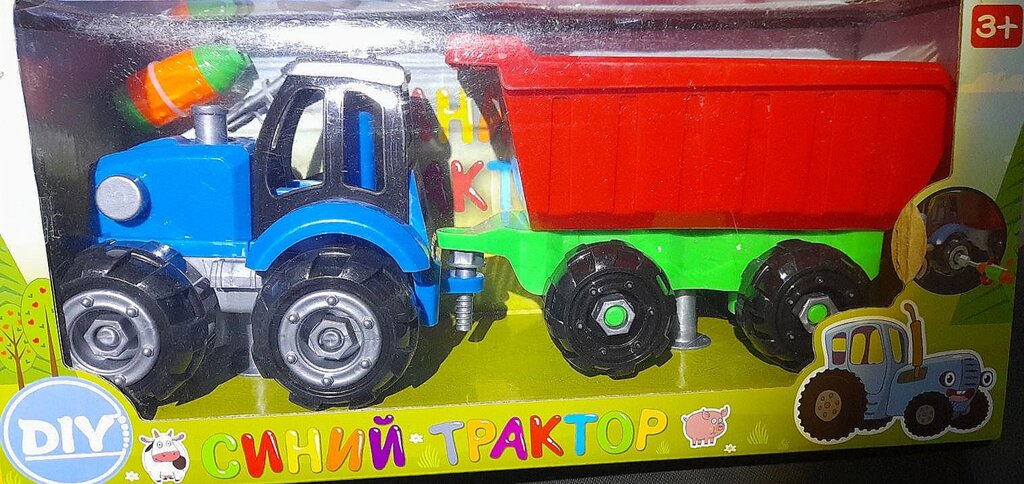 Игрушка конструктор трактор "синий трактор" Бип Бип с прицепом 0488-801q разбирается от компании Интернет магазин детских игрушек Ny-pogodi. by - фото 1