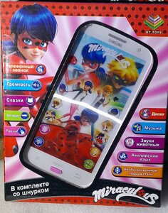 Интерактивный телефон Игрушка развивающая Телефон Леди Баг и супер-кот DT-030D