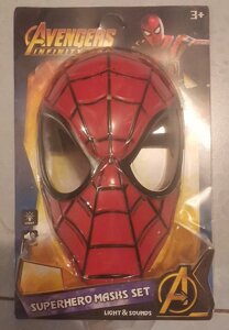 Карнавальная маска человек-паук Spider-man светится, озвучка