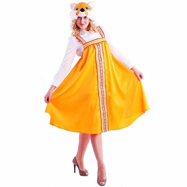 Карнавальный костюм для взрослых Лиса Патрикеевна 5011 к-19 от компании Интернет магазин детских игрушек Ny-pogodi. by - фото 1