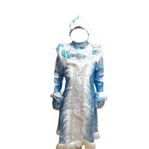 Карнавальный костюм для взрослых "Снегурочка " с мехом