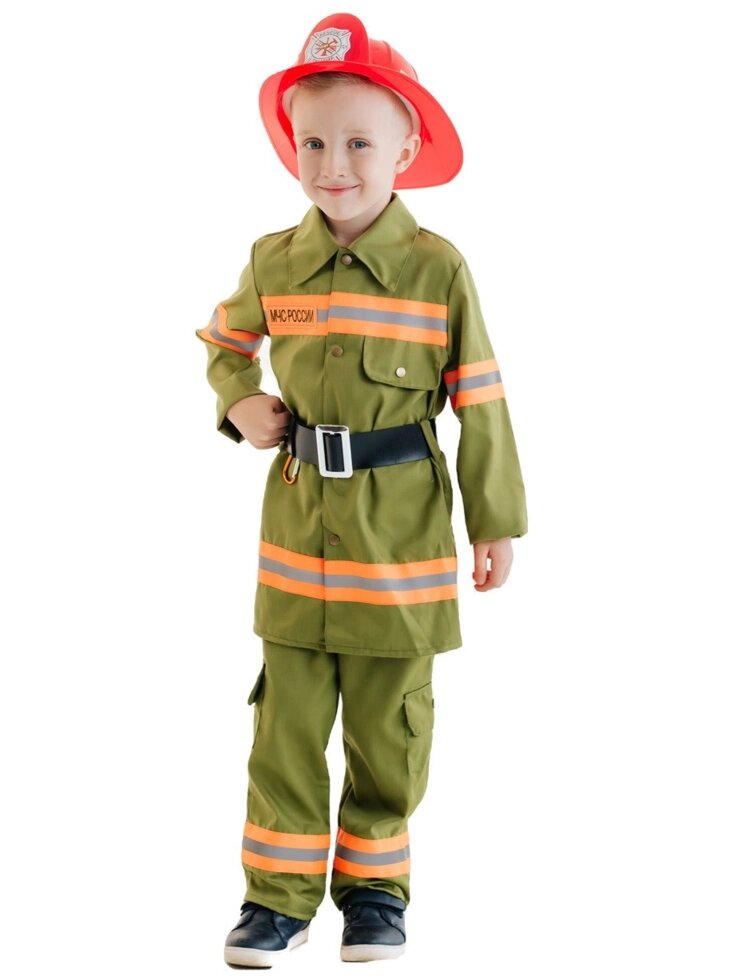 Карнавальный костюм Пожарный Пуговка 7002 к-20 от компании Интернет магазин детских игрушек Ny-pogodi. by - фото 1