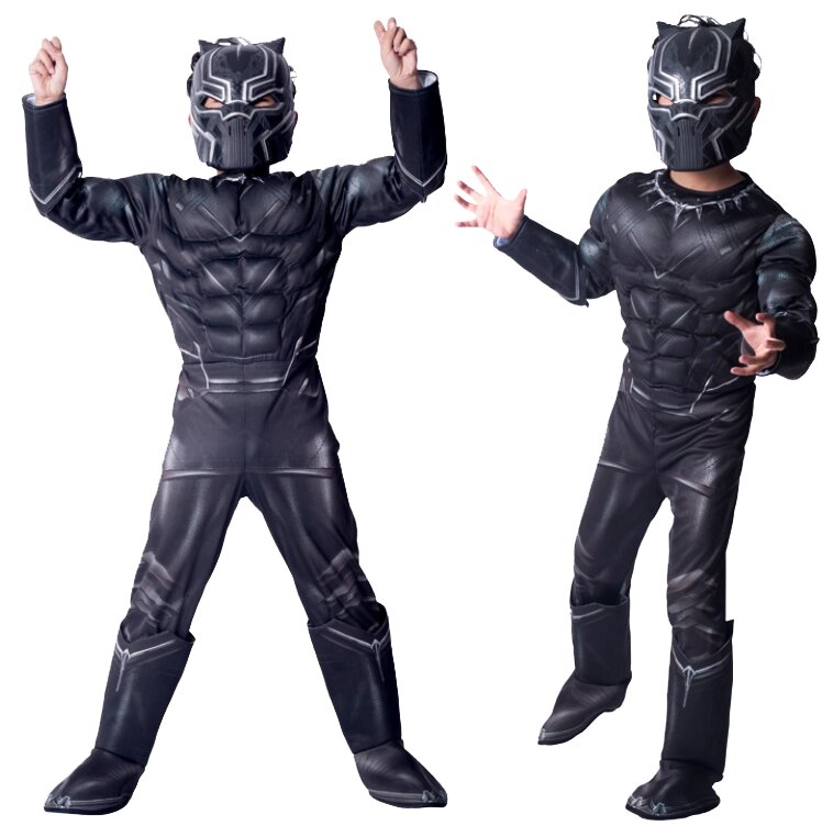 Карнавальный костюм с мышцами Черная пантера (Black Panther) от компании Интернет магазин детских игрушек Ny-pogodi. by - фото 1