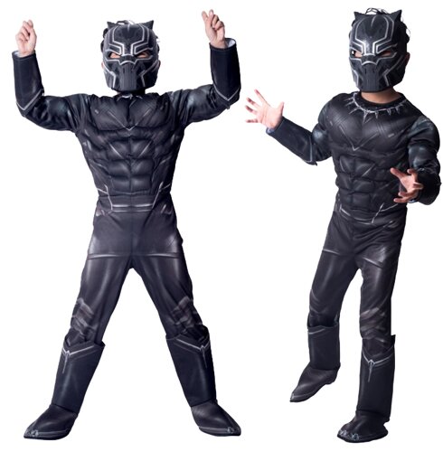 Карнавальный костюм с мышцами Черная пантера (Black Panther)