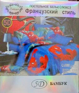Комплект детского постельного белья человек-паук 5D бамбук