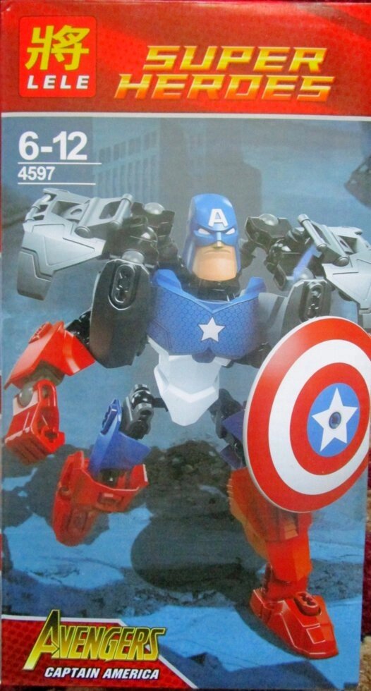 Конструктор 4597 LELE Super Heroes Avengers Captain America Капитан Америка аналог LEGO от компании Интернет магазин детских игрушек Ny-pogodi. by - фото 1
