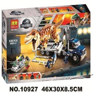 Конструктор Bela 10927 "Транспорт для перевозки Тираннозавра"аналог Lego Jurassic World 75933), 638 дет