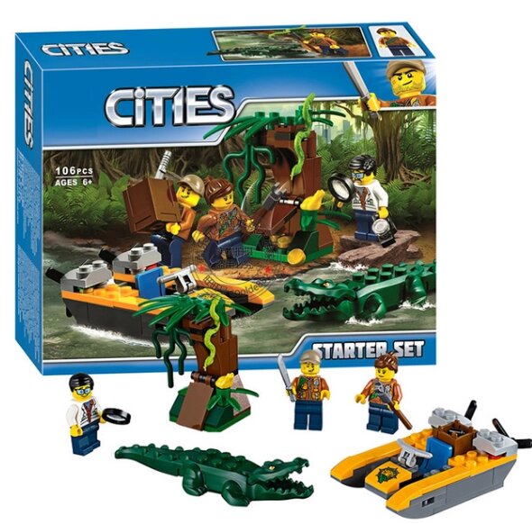 Конструктор Bela Cities 10708 Джунгли: набор для начинающих (аналог Lego City 60157) 106 деталей от компании Интернет магазин детских игрушек Ny-pogodi. by - фото 1