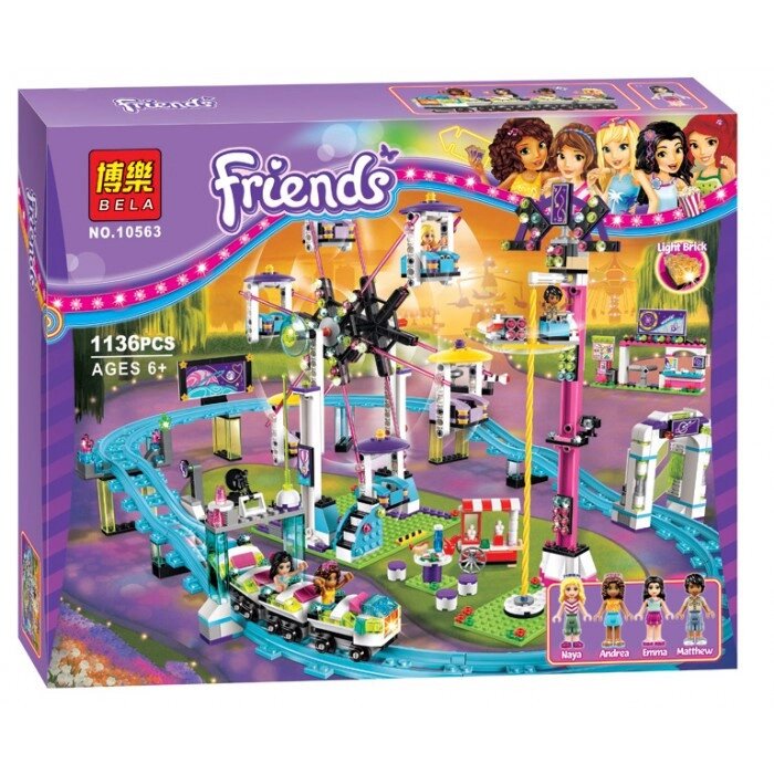 Конструктор Bela Friends 10563 "Парк развлечений: Американские горки" (аналог LEGO Friends), 1136 от компании Интернет магазин детских игрушек Ny-pogodi. by - фото 1