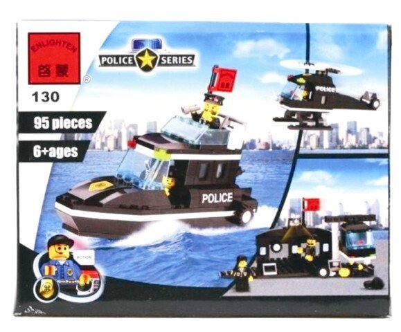 Конструктор brick 130 полицейский катер от компании Интернет магазин детских игрушек Ny-pogodi. by - фото 1