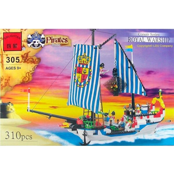 Конструктор Brick (Брик) 305 Королевский корабль 310 деталей, аналог LEGO от компании Интернет магазин детских игрушек Ny-pogodi. by - фото 1