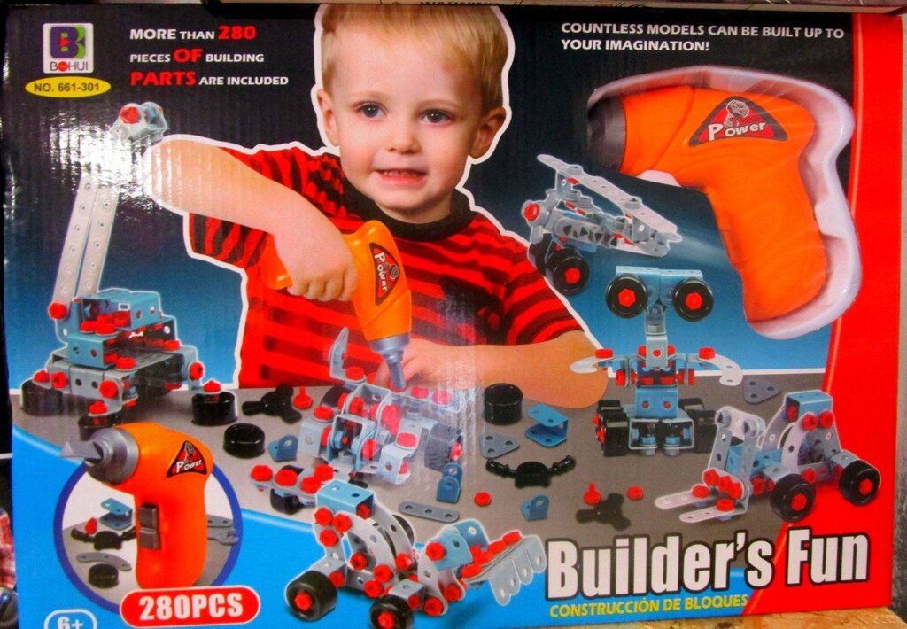 Конструктор Builders Fun, 280 деталей арт. 661-301 от компании Интернет магазин детских игрушек Ny-pogodi. by - фото 1