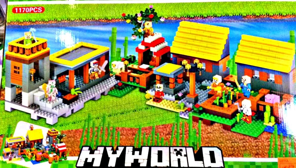Конструктор Деревня Micro World Майнкрафт 1170 деталей (Minecraft 79351) от компании Интернет магазин детских игрушек Ny-pogodi. by - фото 1