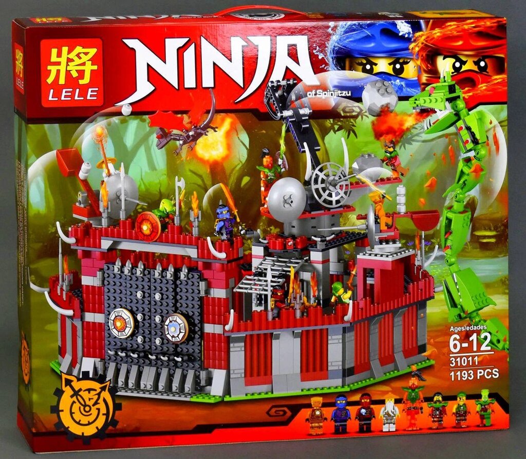 Конструктор Lele 31011 Ninjago Осада крепости Ву ( аналог Lego Ninjago) 1193 деталей от компании Интернет магазин детских игрушек Ny-pogodi. by - фото 1