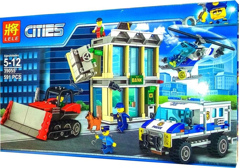 Конструктор Lele Cities 39055 Ограбление на бульдозере (аналог Lego City 60140) 591 деталь от компании Интернет магазин детских игрушек Ny-pogodi. by - фото 1